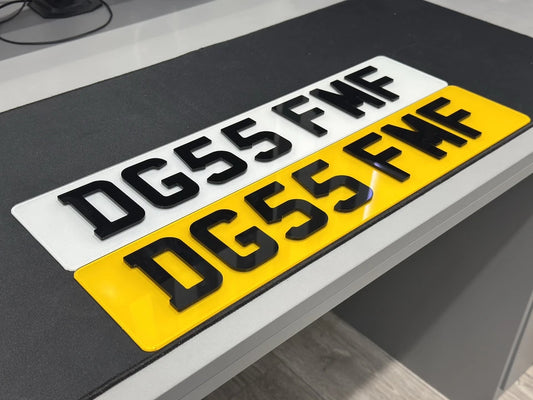 PAIR OF 4D CUSTOM NUMBER PLATES ROAD LEGAL FAST DISPATCH PREMIUM QUALITY